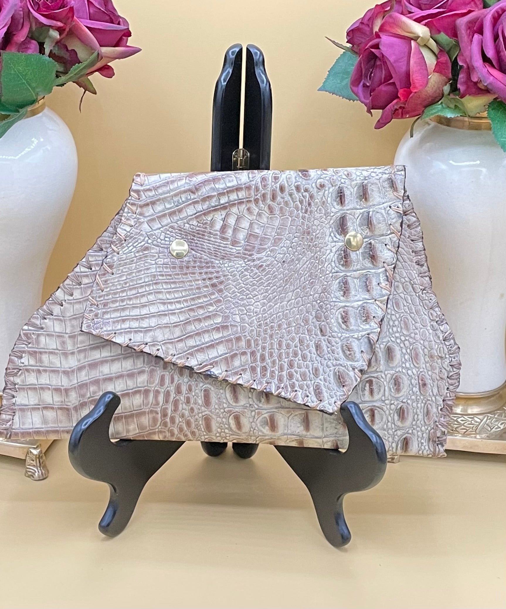 Beige/Tan with Brown Clutch