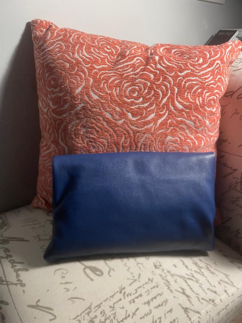 Fold over Navy Blue Clutch