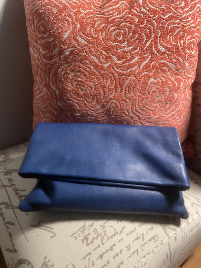 Fold over Navy Blue Clutch