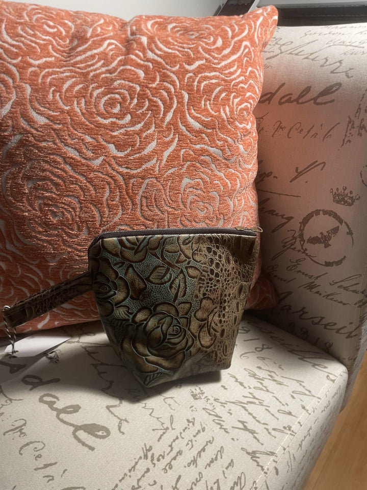 Matching Exotic Leather Embossed Pouch